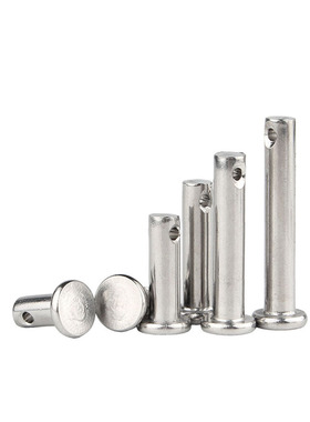 316L不锈钢平头带孔销轴销子M14M16M18M20*x30x35x40x45x50/55-60