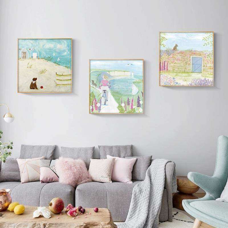 儿童房卡通现代男孩壁画床头女孩装饰画北欧简约背景墙挂画卧室,家居饰品,现代装饰画,淘宝优惠券,粉丝福利购,淘宝优惠卷