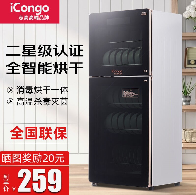德国品质消毒柜商用厨房餐具碗柜碗筷茶杯家用立式婴儿奶瓶高