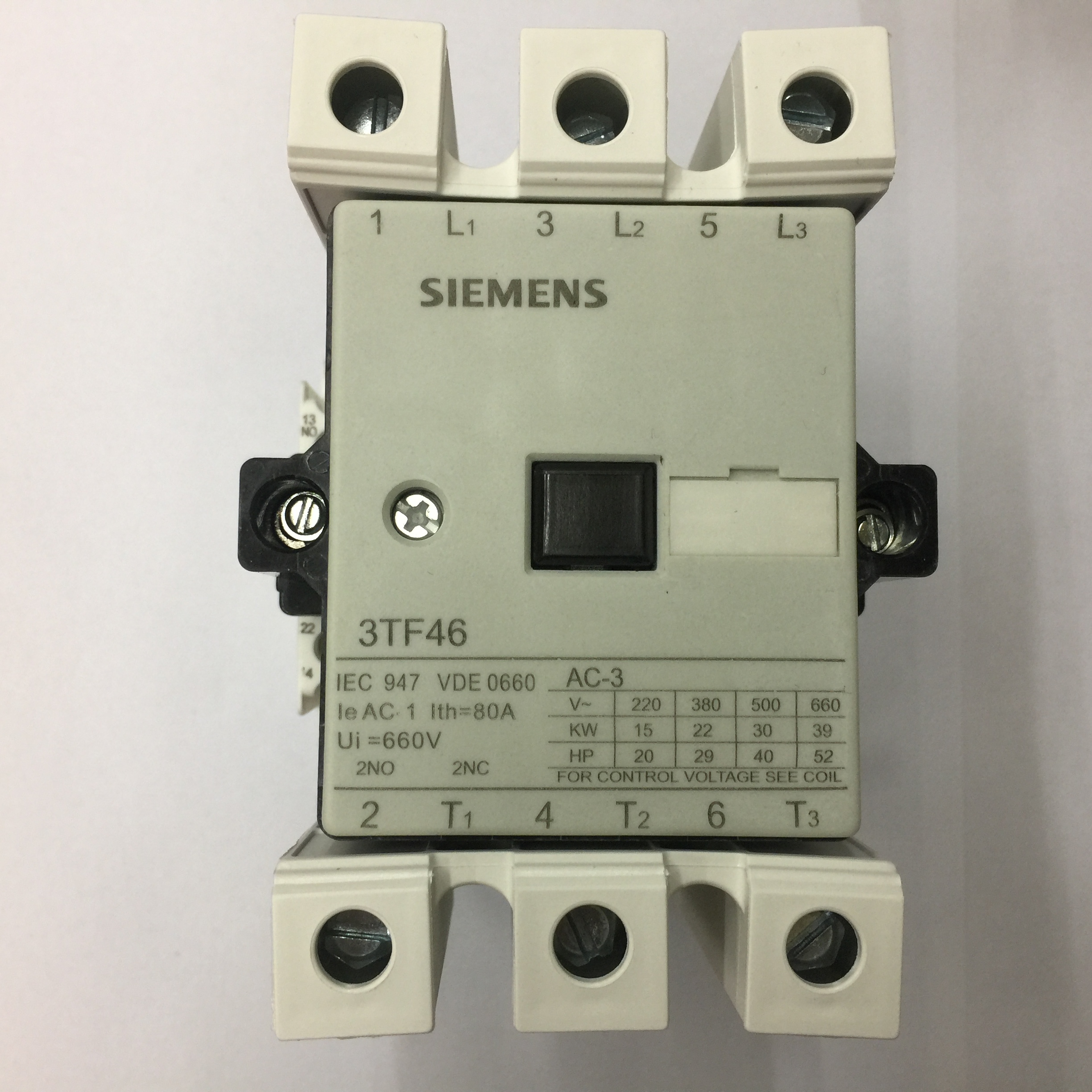 询价原装正品3TF4622-0XF0 AC110V 50/60Hz西门子三级交流接触器