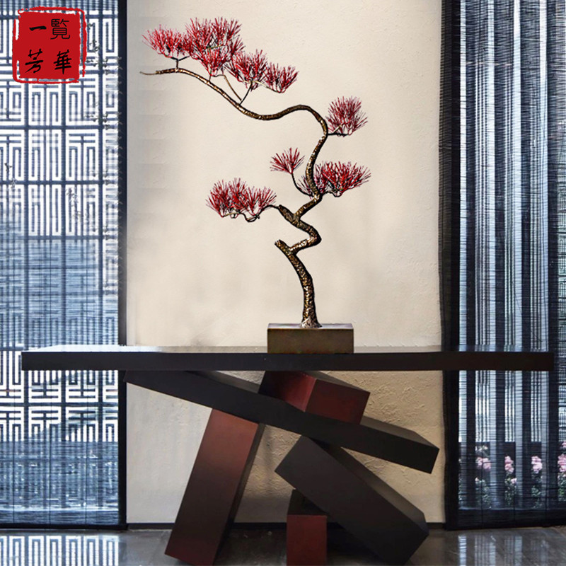 大型招财迎客松摆件家居