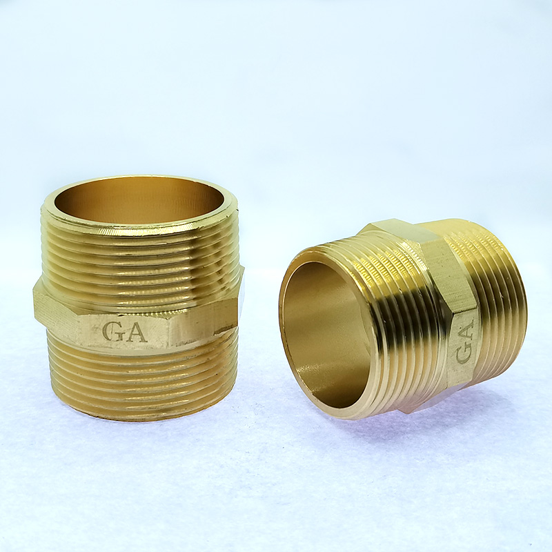 奇爱黄铜4分6分1寸对丝双外丝直接1.2寸1.5寸2寸水管短丝接头4050