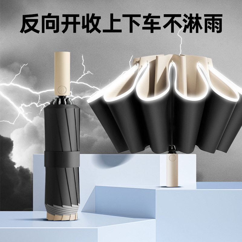 抗风暴雨伞手动反向自动伞加固伞骨商务大号折叠遮阳伞umbrella