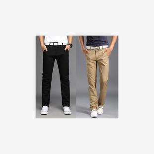 man slacks Thin trim pants Pure cotton Cloth trouser for men