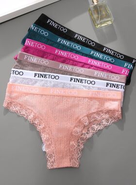 4PCS/Set Women Sexy Panties Lace Briefs Underwear for Female