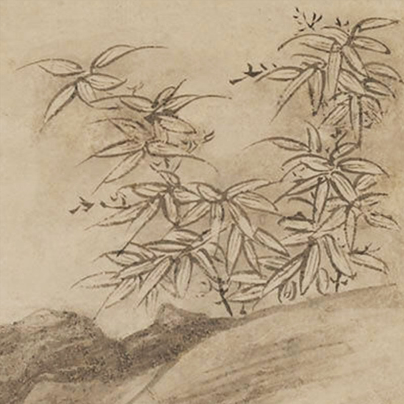 明唐寅秋风纨扇图艺术微喷复制国画名画复制客厅玄关卷轴装饰挂画