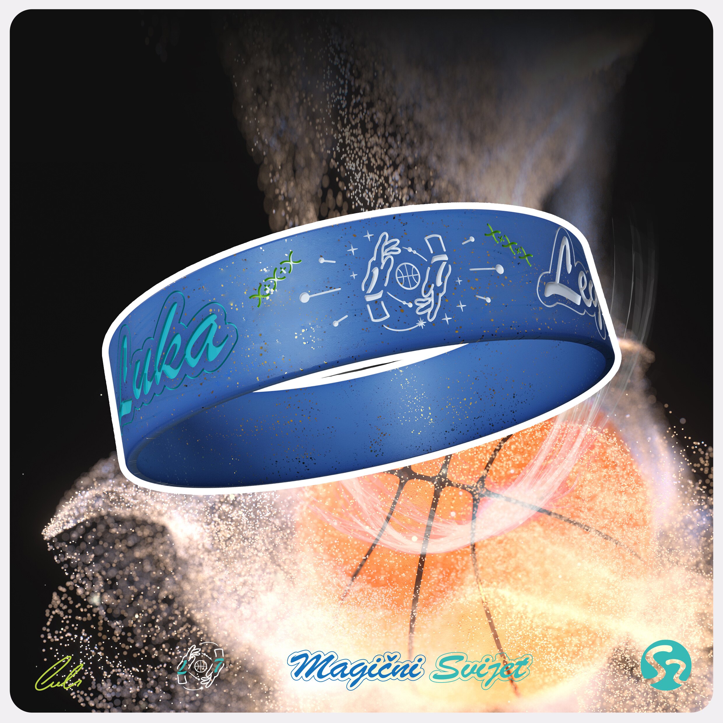 sample样品 东契奇魔法世界系列手环 卢卡魔法小牛篮球运动周边