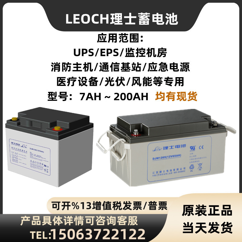 LEOCH理士蓄电池DJW/DJM12V7AH18A20A24A38A40AH65A100A120A150AH