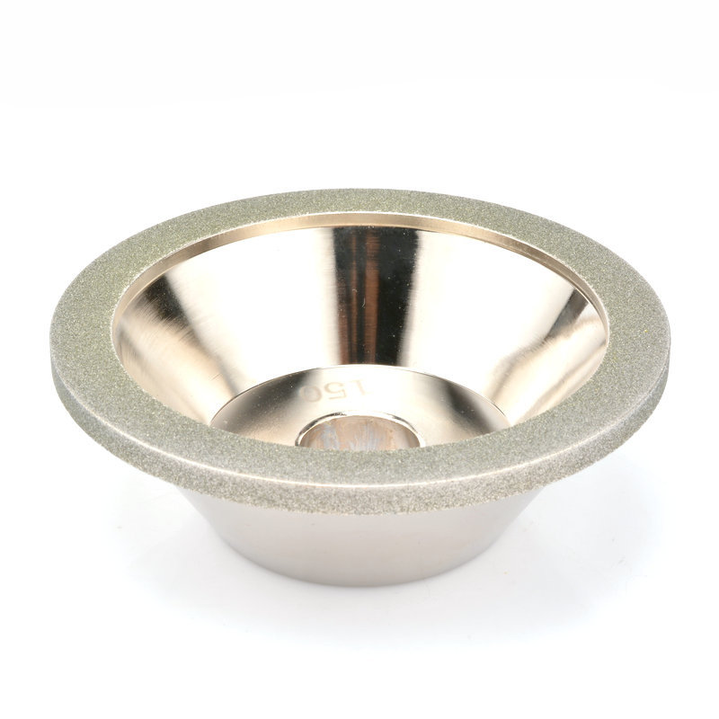 钻石合金碗型砂轮 金刚石钨钢磨刀机磨轮 100D*10W*5U*20H*35T