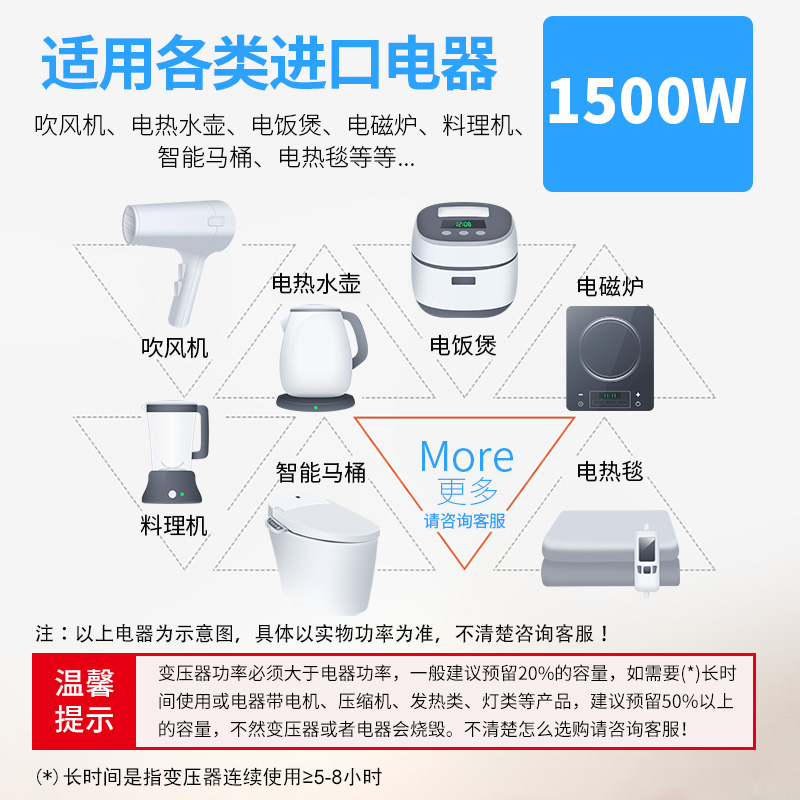 景赛1500W变压器220v转110V电源电压转换器日本100美国110V转220V