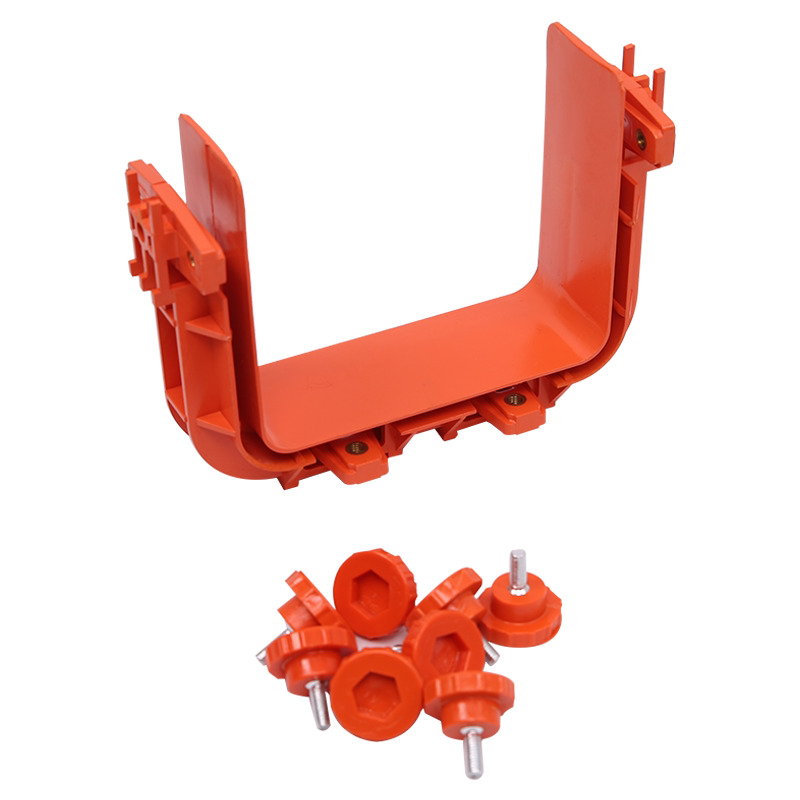 YQHF/宇启恒飞 光纤槽道直接头 橙色塑料ABS阻燃尾纤槽直段连接板