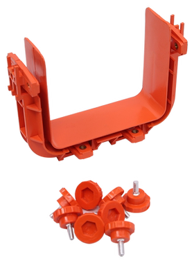 YQHF/宇启恒飞 光纤槽道直接头 橙色塑料ABS阻燃尾纤槽直段连接板