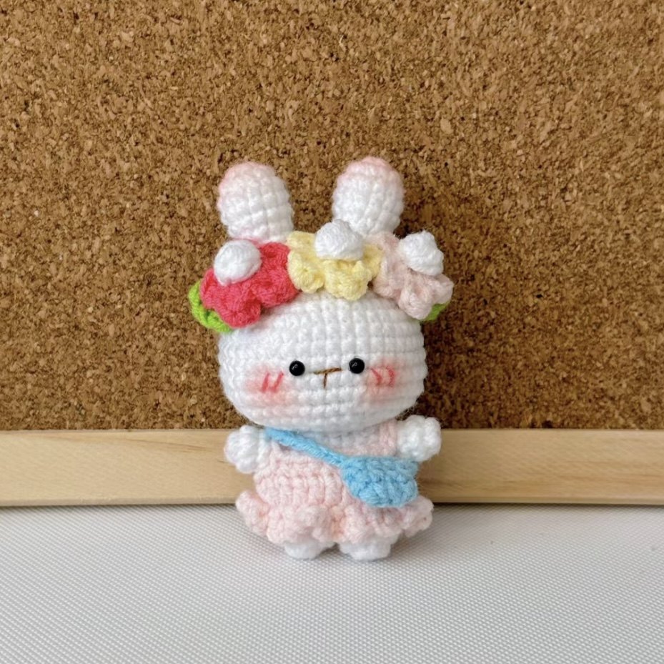 小兔子挂件毛线手工编织diy钩针编织材料包钩织手作玩偶可爱解闷,服饰配件/皮带/帽子/围巾,DIY编织材料包,淘宝优惠券,粉丝福利购,淘宝优惠卷