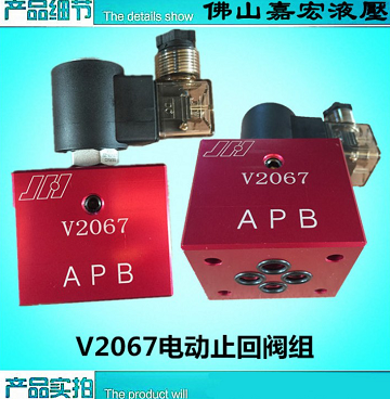 V2067嘉宏插装阀AC220V电动止回阀DC24V电磁阀APB