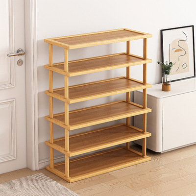 实木置物架多层收纳家用