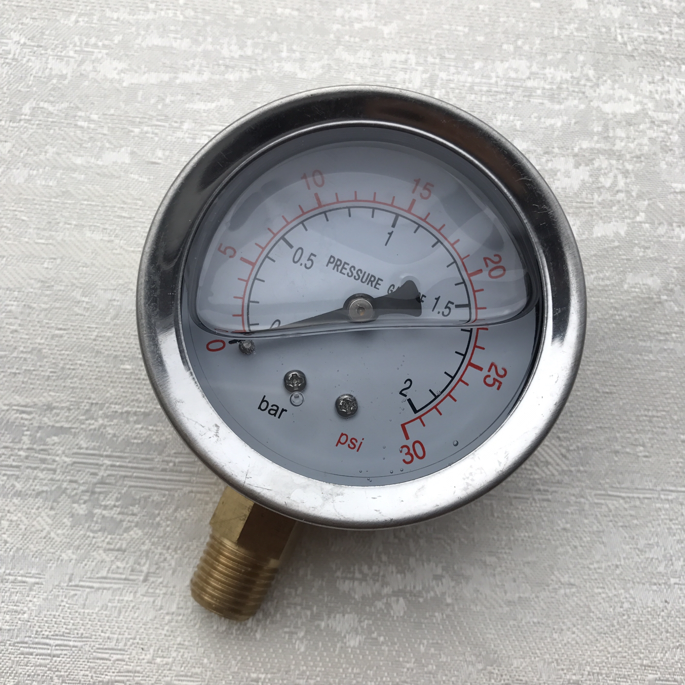 pressure gauge 0-30psi 0-2bar pt1/4 充油压力表 直径60 径向表