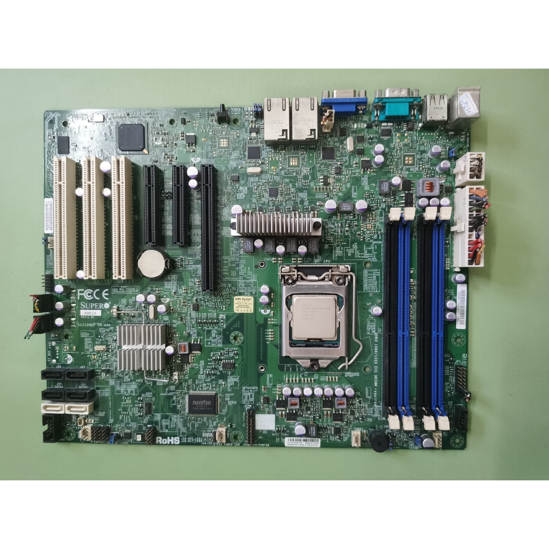 释迦自动化超微X9SCA主板 正常拆机件 图为实物拍摄 如图