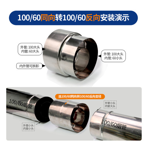 壁挂炉热水器排烟管双层
