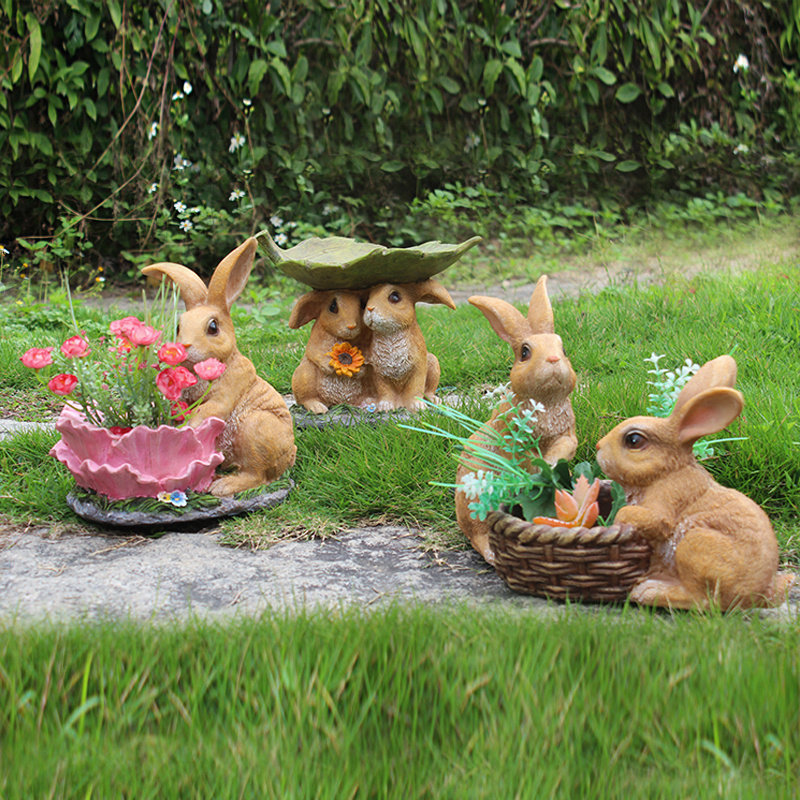 户外花园装饰庭院仿真动物兔子花缸摆件别墅院子阳台创意盆栽花盆,标准件/零部件/工业耗材,输送带/传送带,淘宝优惠券,粉丝福利购,淘宝优惠卷