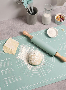 Kneading Dough Baking Silicone Mat Thickening Rolling pin 垫