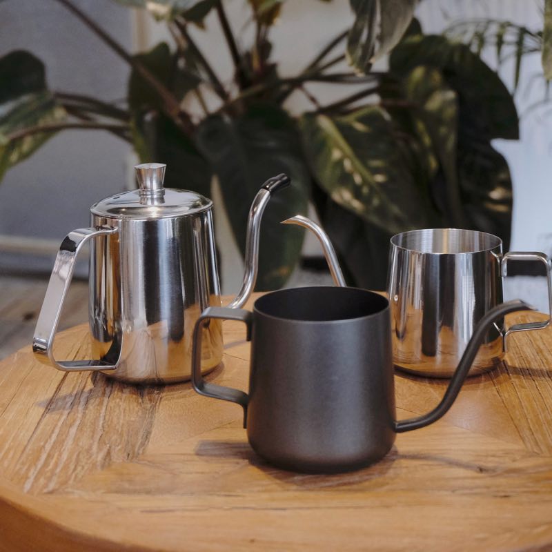 不锈钢带盖咖啡壶细口家