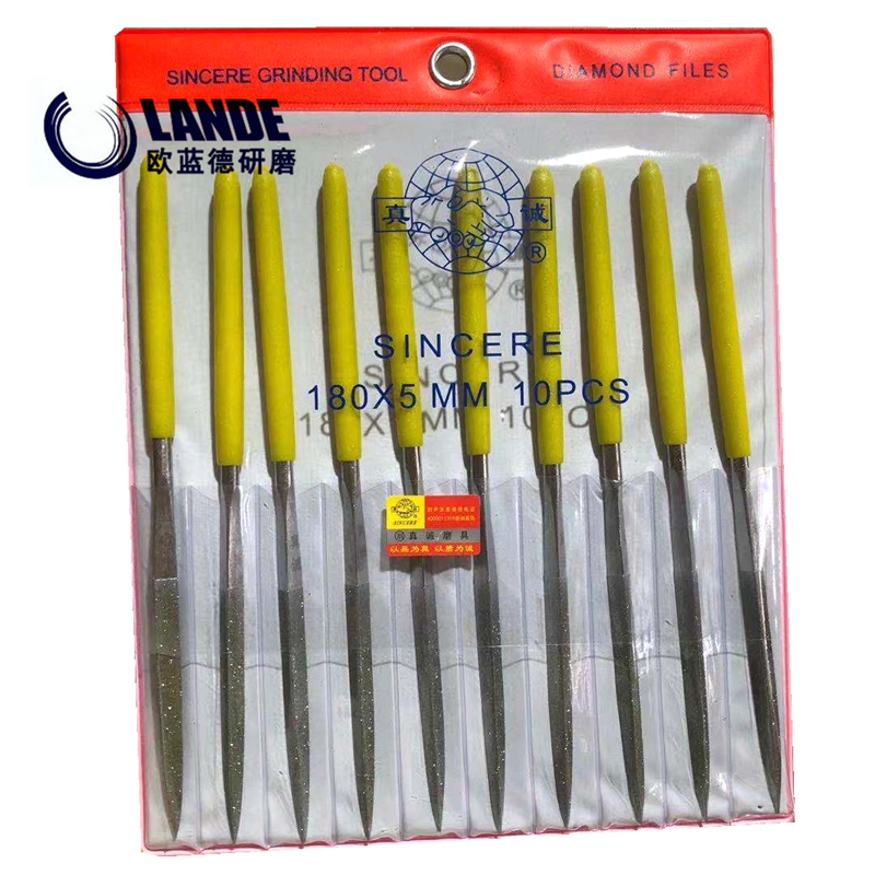 真诚金刚石锉刀套装电镀金属合金玛瑙玉石打磨工具三角圆扁平板锉