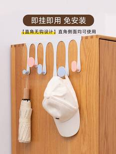 衣柜外侧侧面置物架挂衣钩柜子衣橱柜边挂架免打孔门后挂钩挂衣架