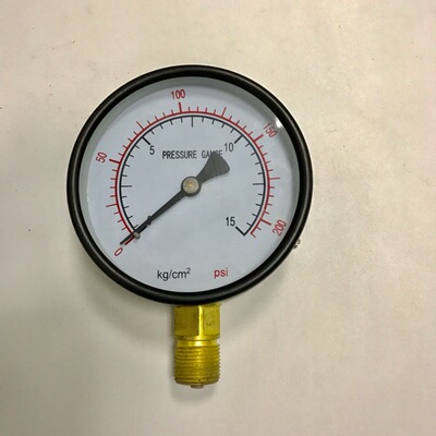 压力表 pressure gauge 0-15kg/cm2 0-200psi 100mm 螺纹m20x1.5