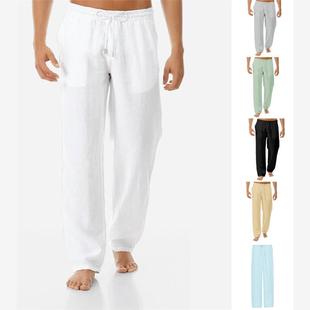 Clothes pants for men linen Trousers Mens Casual Summer man