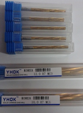 广东总代YHOK含钴高速钢TIN涂层螺旋铰刀MCO材质H7精度,3mm -20mm
