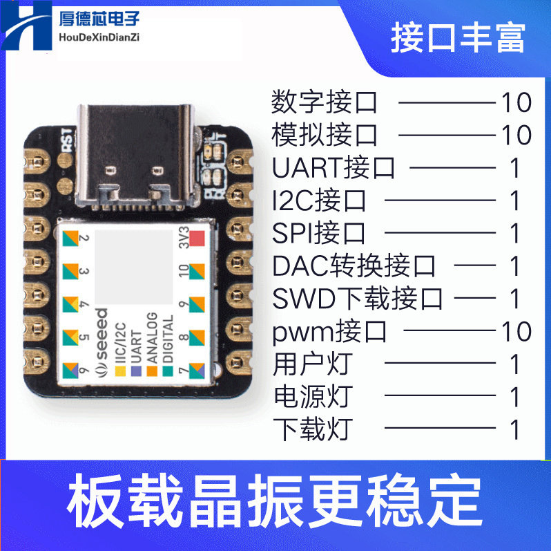 开发板系统板微型控制器Seeeduino XIAO Cortex MO+SAMD21G18uno