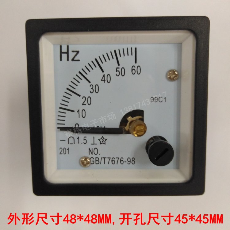 99C1-60HZ/10V 直流电压 指针式 频率表  99C1 60HZ/DC10V 99T1