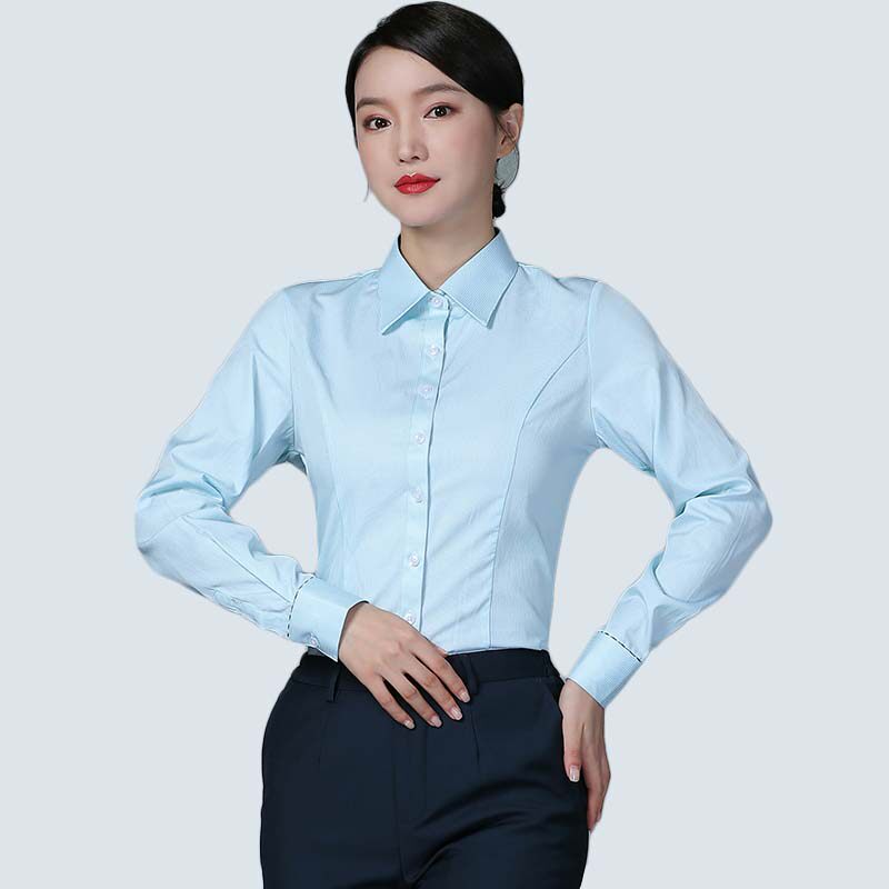 邮政工作服女长袖衬衫新