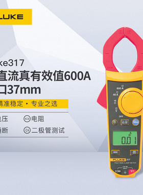 福禄克FLUKE钳型表F317/319/302+高精度钳形万用表真有效值钳形表
