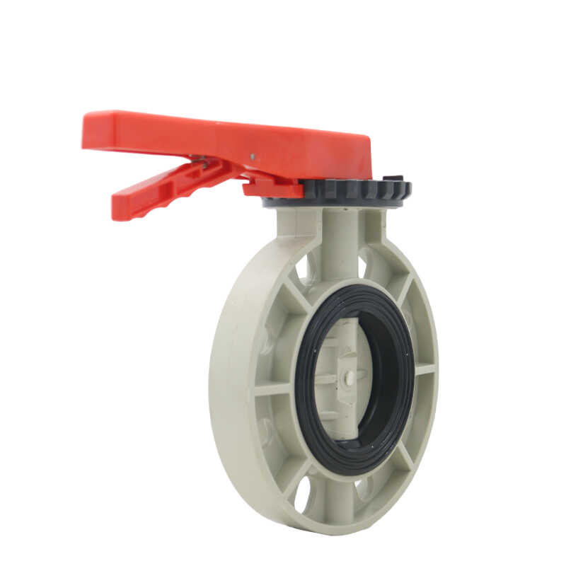 D71X-10S化工环保防腐耐酸碱耐腐蚀PPH塑料PPR手动手柄对夹式蝶阀