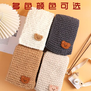 织围巾工具全套围脖手工编织专用毛线材料包送男女朋友中粗冰条线