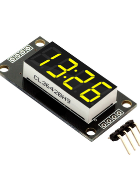 0.36英寸LED四位数码管数字显示TM1637模块带4位时钟点亮度可调