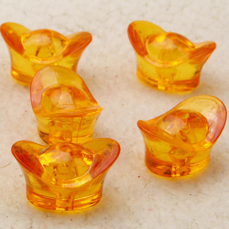 25*17mm串珠金元宝摇钱树亚克力diy手工散珠吊坠珠帘隔断分水招财