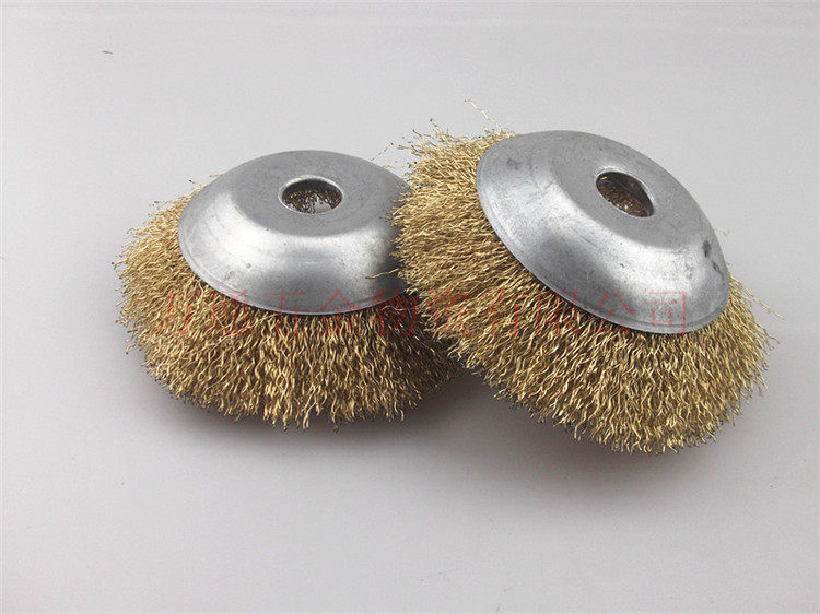 盘型钢丝轮碗型刷盘形除锈轮抛光轮笔刷除锈打磨造船125*16/22