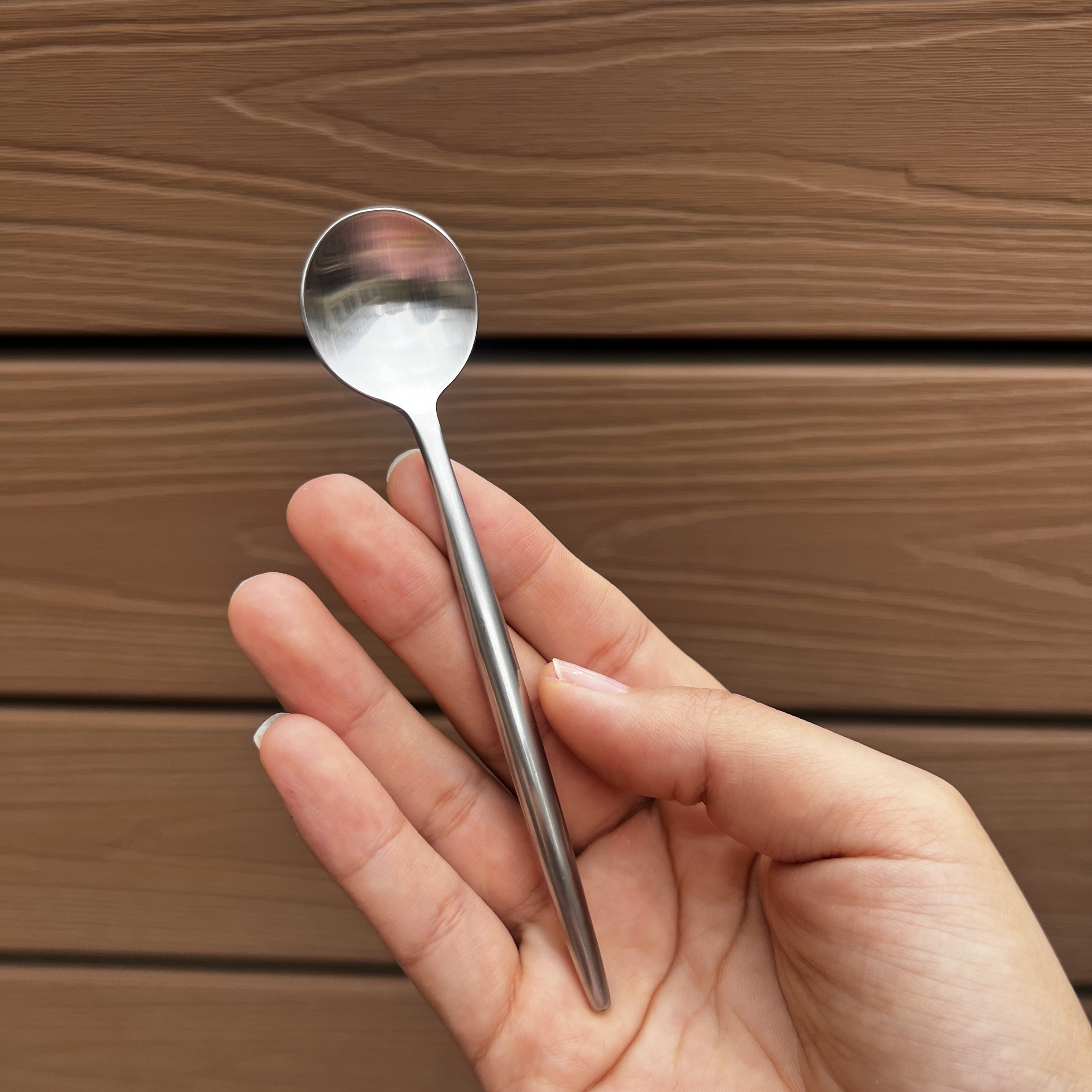 【怪高级的甜品勺子】北欧ins磨砂304不锈钢咖啡冷饮搅拌勺子