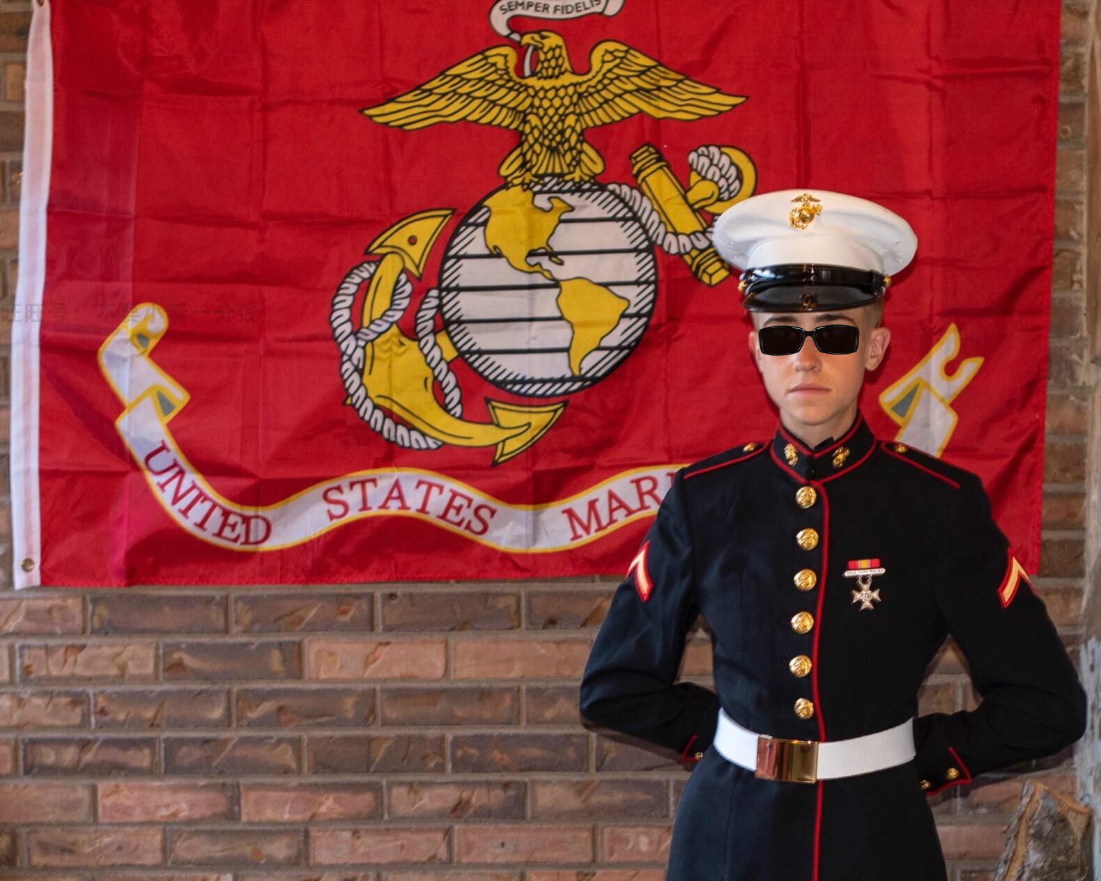 现货90x150cm 3x5ft 4号美国海军陆战队涤纶旗帜 usmc flag