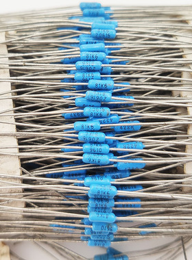 81.6K天蓝色1/4W 进口DALE发烧1%精度精密金属膜电阻 可代81K 82K