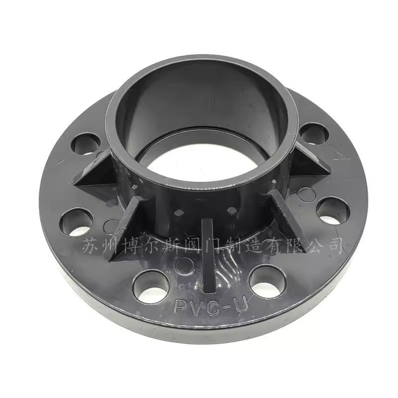 UPVC法兰 PVC法兰片盘法兰接头平面实心63 75 90 110 140 160 200