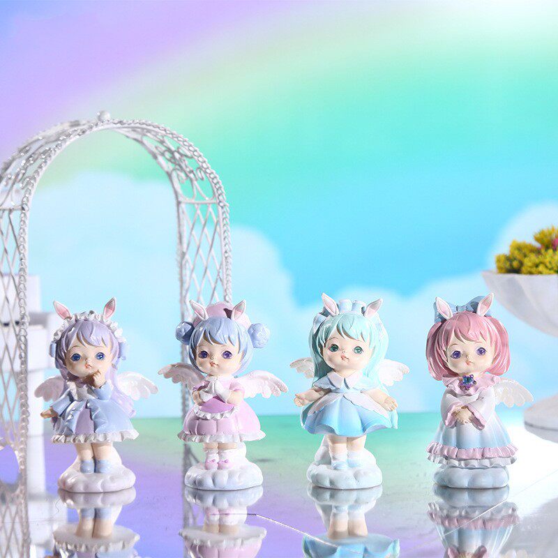 安妮宝贝天使降临盲盒树脂摆件卡通温变摆件女生节日礼品日常礼物