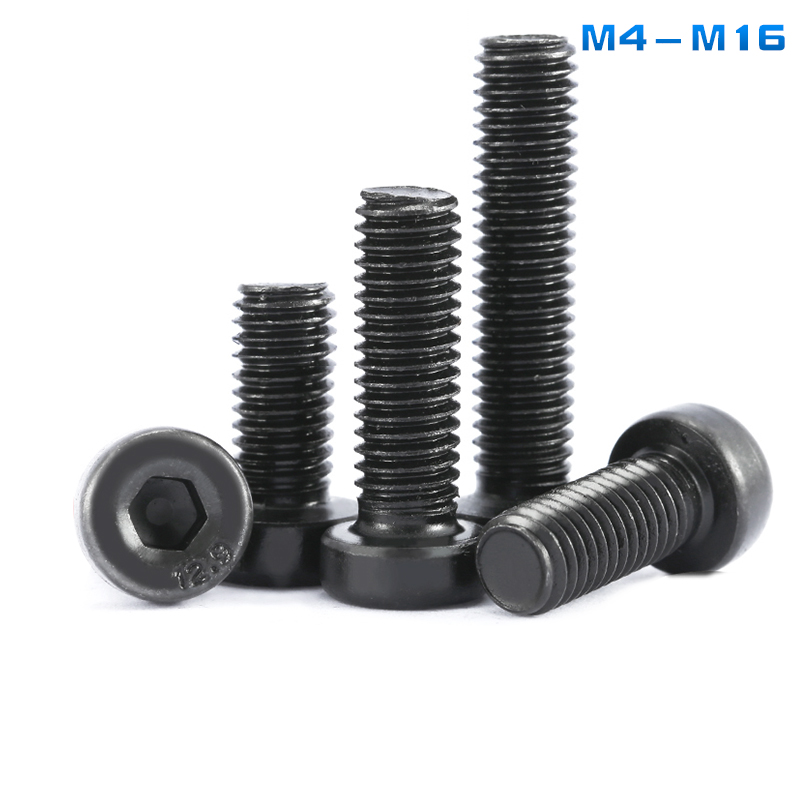 12.9级高强度薄头内六角螺丝钉矮头杯头螺栓M4M5M6M8M10M12M14M16