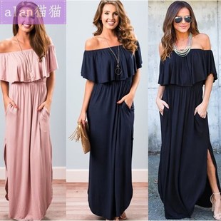 Long Dress Beach Boho Dresse Loose Maxi Casual Summer Women
