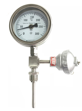 远传双金属温度计 WTYY-1032 PT100 直径10 L=75MM 0-100℃ M27*2