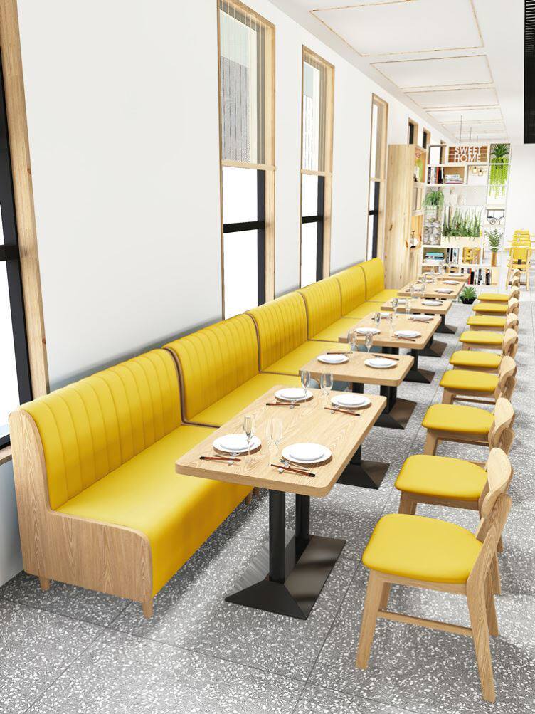 北欧咖啡厅奶茶店休闲洽谈酒吧清吧商用西餐厅卡座沙发桌椅组合靠