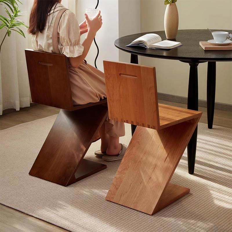 字椅实木轻奢设计师子家