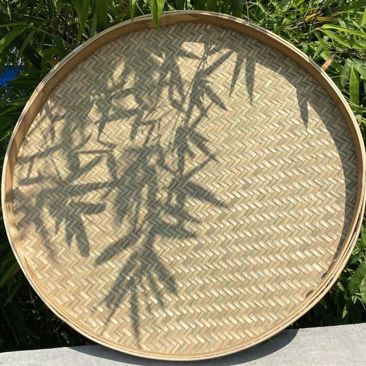 晒东西用的簸箕竹编老式农村晒东西神器干货网竹编手工竹制品托盘图片